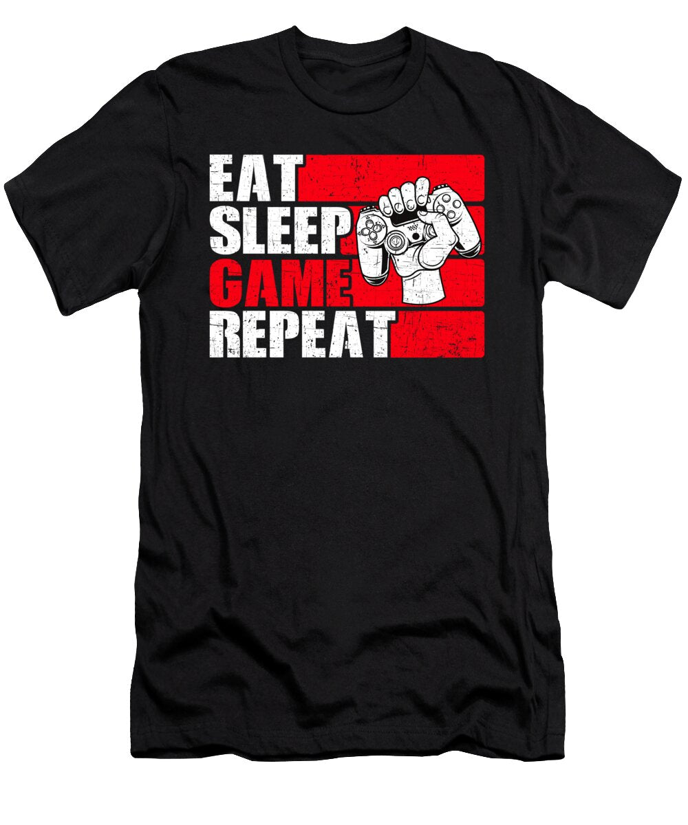 Eat Sleep Game Gift David Schuele Art T-Shirt