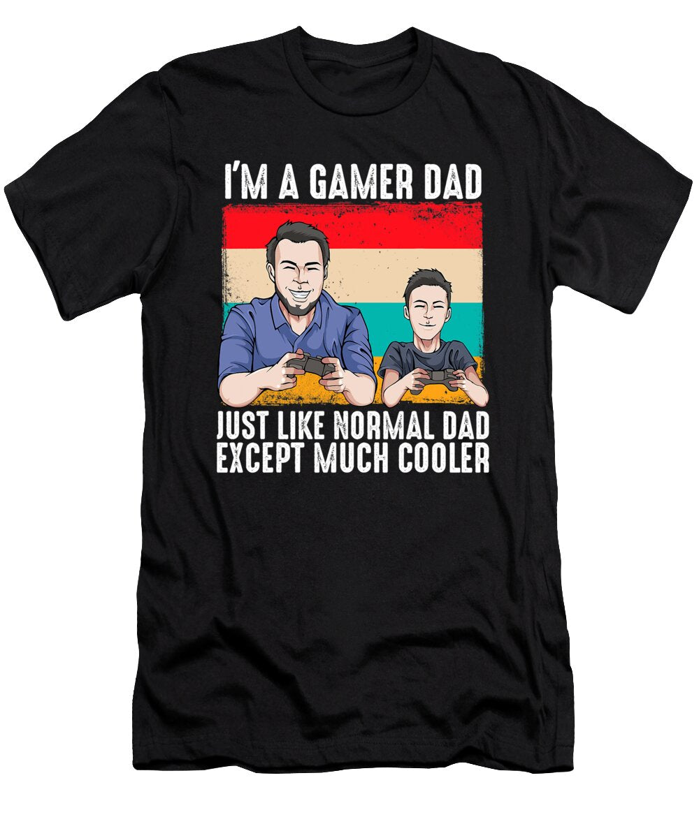 Im a Gamer Dad Fathers Day Cool Gaming Papa Pop Husband Dhbubble T-Shirt