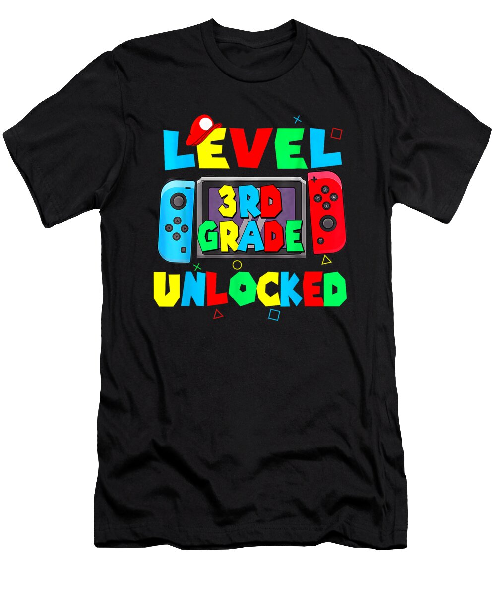 Level 3rd Grade Unlocked Back to School Video Game 3rd Grade Dhbubble T-Shirt