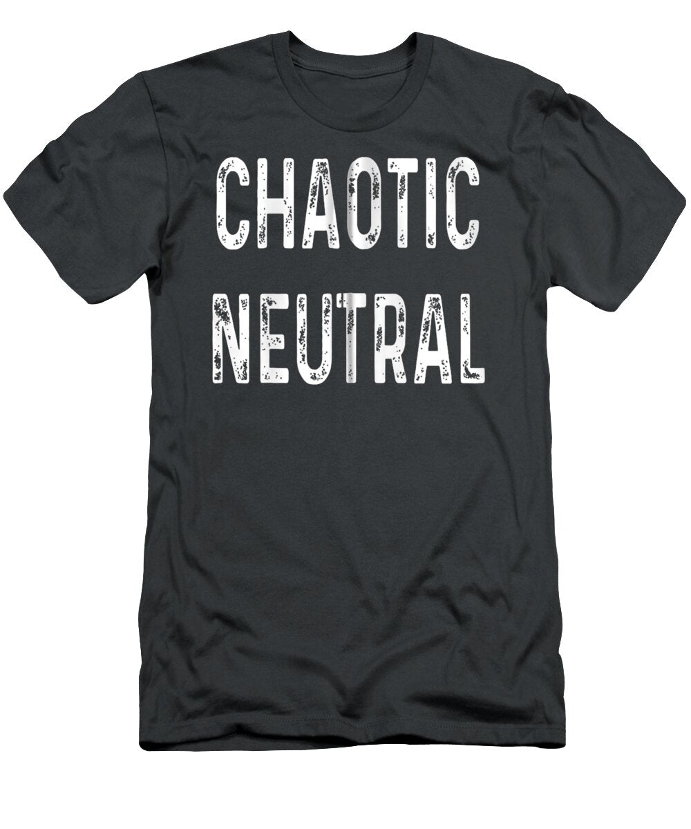 Retro Chaotic Neutral Alignment Rpg D20 Dice Game Funny Ethanj Luna T-Shirt