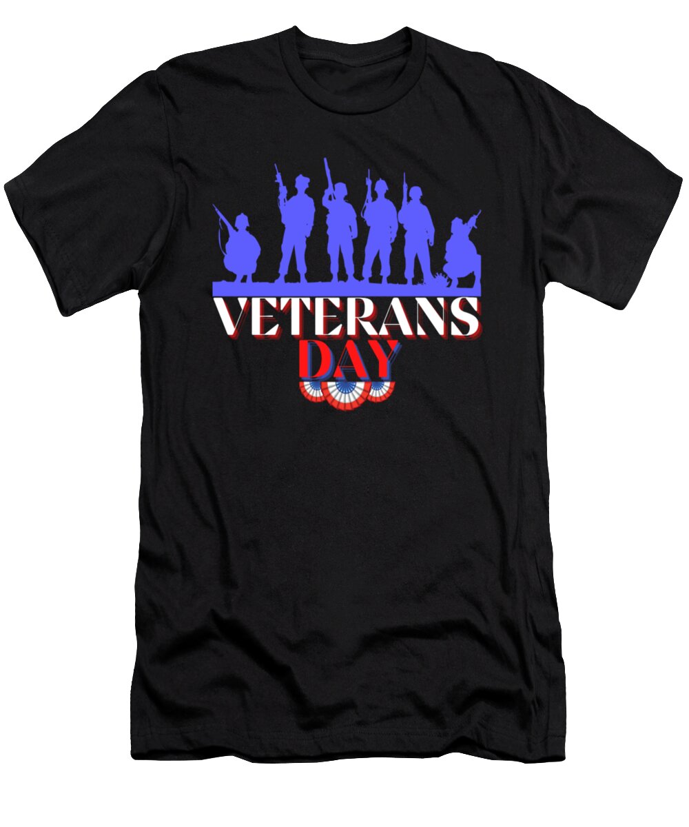 Veterans Day Military Red White and Blue Tinh Tran Le Thanh T-Shirt